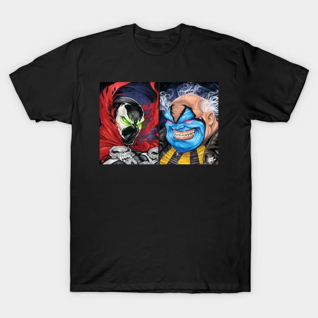 SPAWN vs CLOWN aka VIOLATOR T-Shirt by renomsad